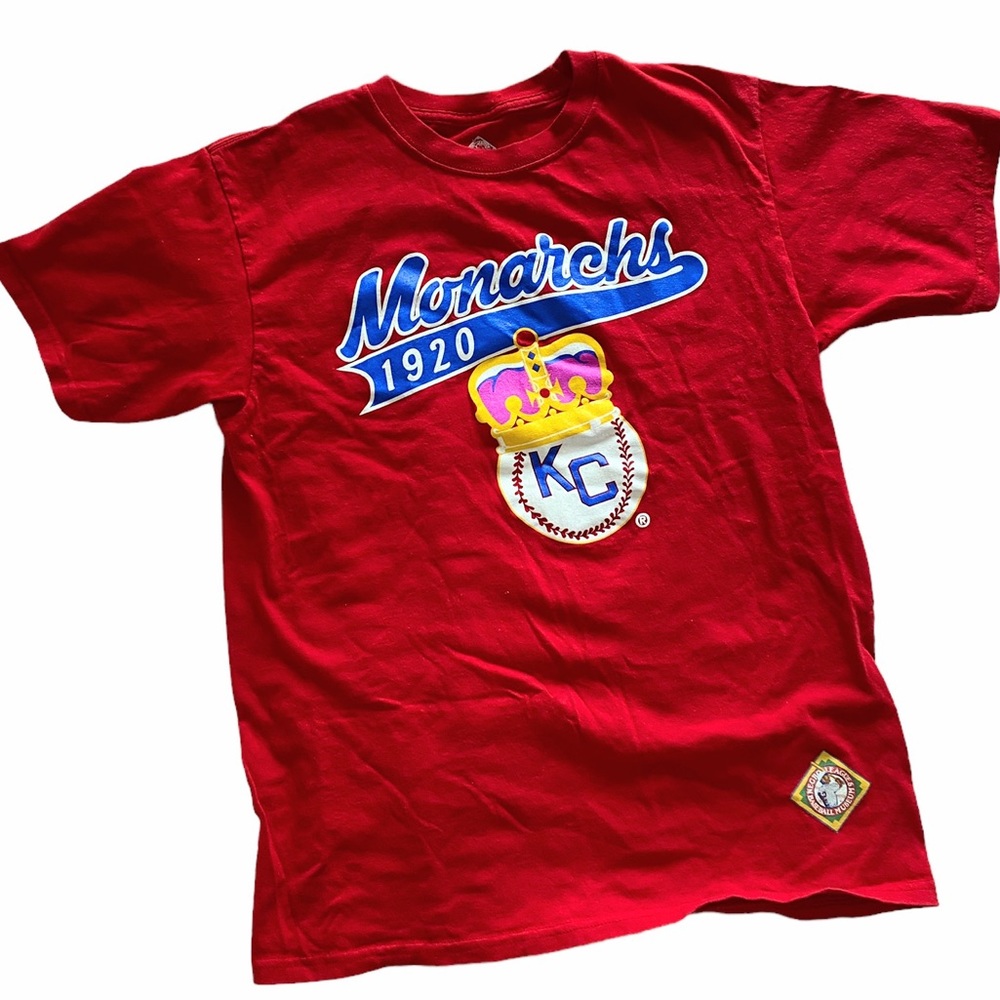 Kansas City Monarchs red Negro Leagues Baseball Museum t-shirt 100% cotton - M
